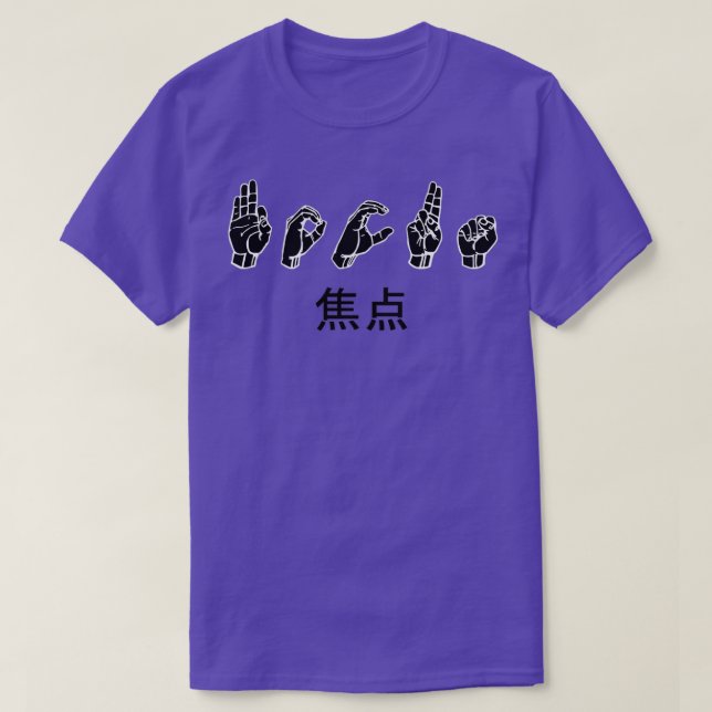 Camiseta FOCUS ASL Sign Language Design (Frente do Design)