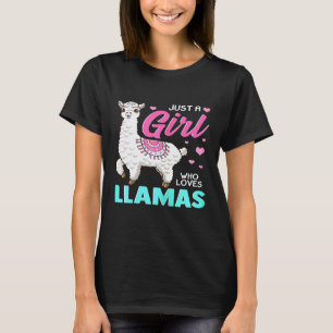 Camiseta Fofa Apenas Uma Garota Que Ama Lhamas Lama