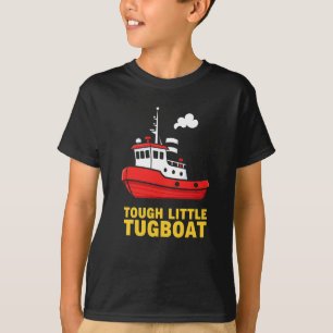 Camiseta Fofa Barco Rebocador "Tough Little Tugboat" Vermel