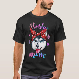 Camiseta Fofa Cachorra Husky Siberiana Mãe Mamãe Filhote M