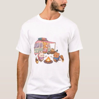 Camiseta Fofa caravana fogueira marshmallow vida de caravan