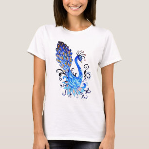Camiseta fofa com pássaro exótico na frente