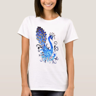 Camiseta fofa com pássaro exótico na frente