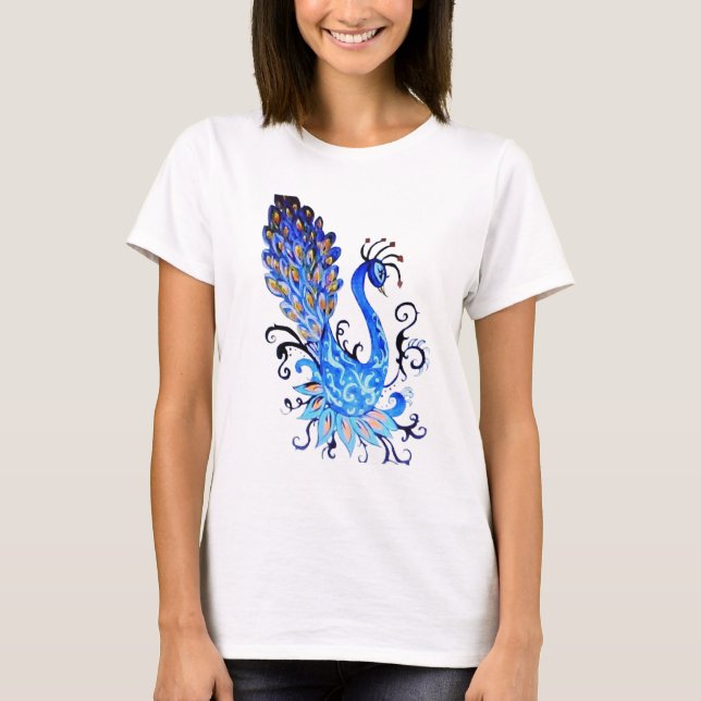 Camiseta fofa com pássaro exótico na frente (Frente)