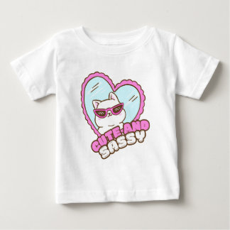Camiseta Fofa Com Um Lado de Sassy | Gato Sassy Rosa Engraç