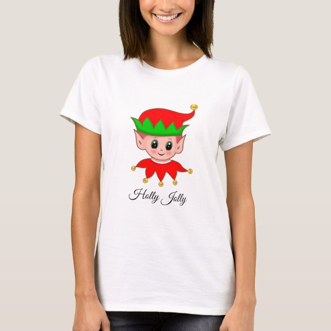 Camiseta Fofa elfa de Natal & Sininhos (Frente)