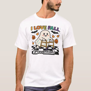 Camiseta Fofa Eu Amo Fisioterapia de Prevenção de Quedas Fa