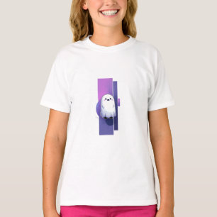 Camiseta Fofa Fantasminha Flutuando no Espaço Cósmico