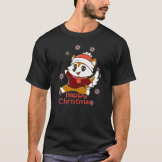 Camiseta Fofa Feliz Natal Festivo Férias Personagem Fofa