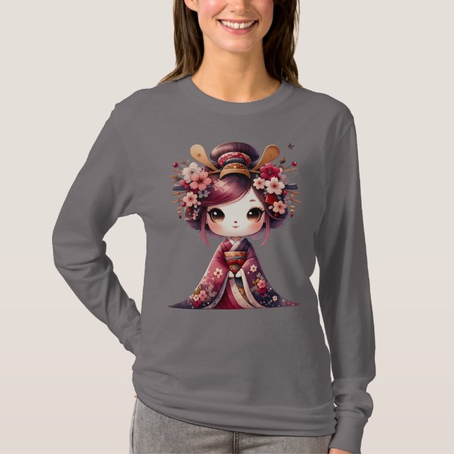 Camiseta Fofa Geisha Japonesa (Frente)