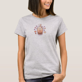 Camiseta Fofa Kawaii Abóbora Chá de Boba