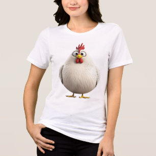 Camiseta Fofinho & Fabuloso Galo Branco Redondo T-S da Zo