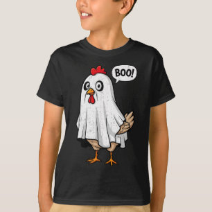 Camiseta Fofinho Frango Boo Fantasia Divertida de Halloween