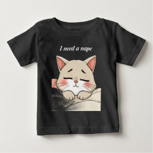 Camiseta Fofinho Preciso de um Cochilo Gato Dormindo Arte K