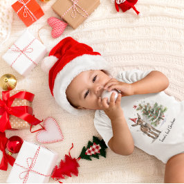 Camiseta fofo burro e árvore de natal, personalizável