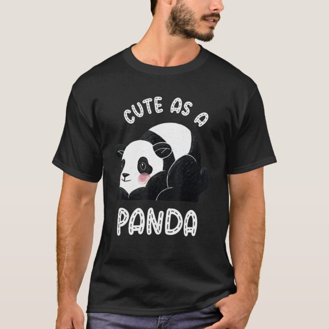 Camiseta Fofo Como Um Panda Selvagem Bambu (Frente)