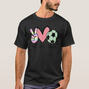 Camiseta Fofo De Futebol De Paz Para Meninas Adolescentes, 