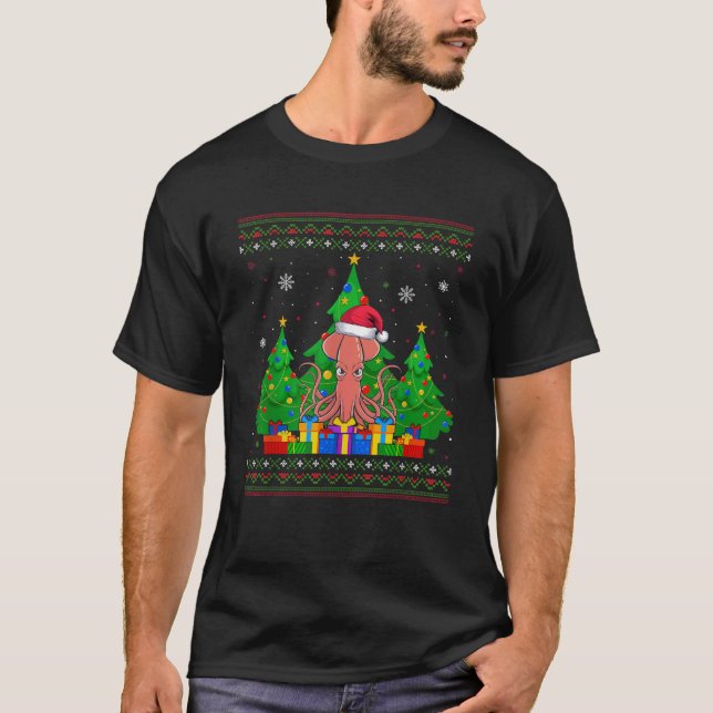 Camiseta Fofo doce, Árvore de Natal Santa Hat, Natal (Frente)