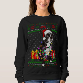 Camiseta Fofo feio Luz de Natal Boston Terrier Dog L