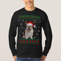 Fofo feio Natal Inglês Bulldog Papais noeis R