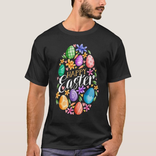 Camiseta Fofo-Felz pascoa, Páscoa, Ovos Coelhinhos Eas (Frente)