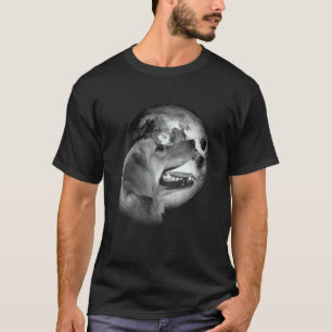 Camiseta fofo Golden Retriever com Moon Dog
