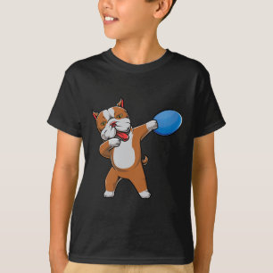 Camiseta Fofo Pitbull Dabbing Amante de Disc Golf Pit Bull