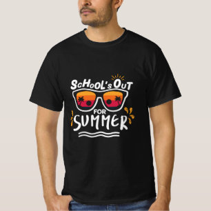 Camiseta fofo retrô no último dia das escolas no verão