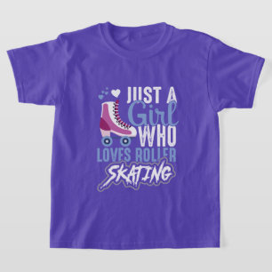 Camiseta fofo rolo patinando amantes garotas