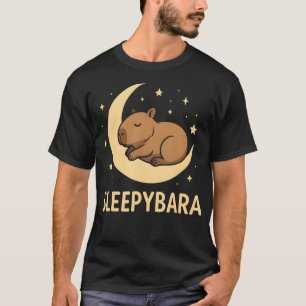 Camiseta Fofo Sleepybara Capivara Engraçado Dormindo Em