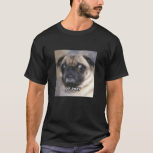 Camiseta Foge Cute Carinhoso Cachorro Pug Rosto Embaçado Me