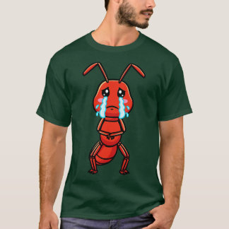 Camiseta Fogo Ant Red Ant Emoticon Chorando