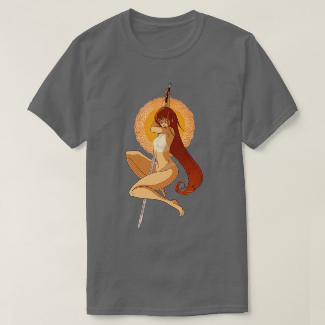 Camiseta Fogo da Moça da Espada (Frente do Design)