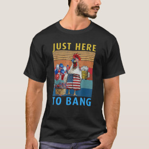 Camiseta Fogo de Artifício Cerveja Galinha 4 de Julho Vinta
