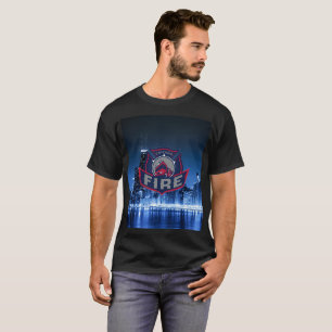 Camiseta Fogo de Chicago com skyline