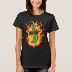 Camiseta Fogo de Comida quente picante de pimenta-chili mex