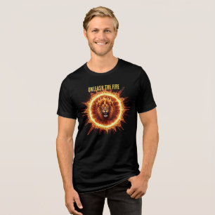 Camiseta Fogo de leão Gráfico, design de chamas