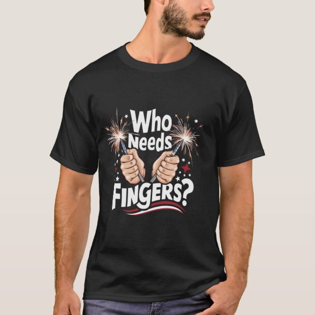 Camiseta Fogo de Menores que precisa de dedos Engraçado de  (Frente)