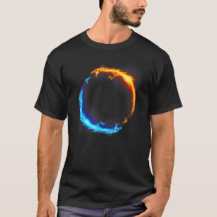 Camiseta Fogo e Dragão de Gelo versus Círculo de Equilíbrio