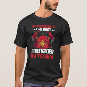 Camiseta Fogo Fogo Fogo do Corpo de Capacetes Vermelhas Fin