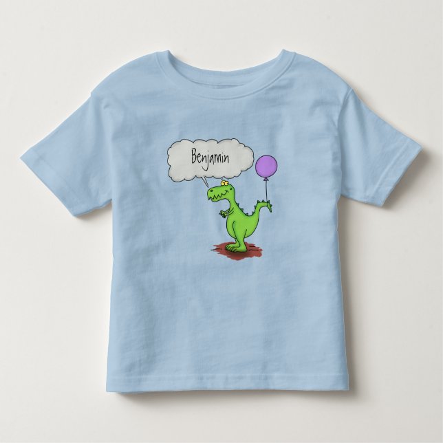 Camiseta Fogo giro em forma de cartoon verde e engraçado (Frente)
