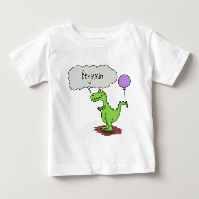 Camiseta Fogo giro em forma de cartoon verde e engraçado (Frente)