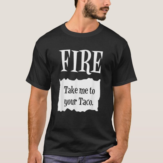 Camiseta FOGO Hot Packet Halloween Taco Costume (Frente)