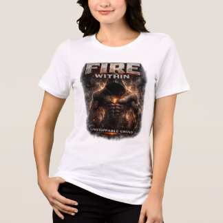 Camiseta Fogo Interior: Treino Imparável Motivacional de Fi