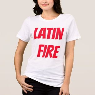 Camiseta Fogo Latino Amor Hispânico Espanhol Engraçado Dive