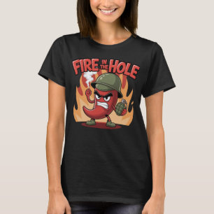 Camiseta Fogo no Buraco Picy Pepper Engraçado Comida