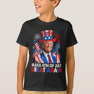 Camiseta Fogo Patriótico Trump Torna 4 De Julho Excelente A