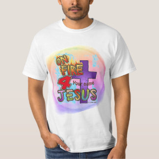 Camiseta Fogo Por Jesus Cristo Cruz Cristã