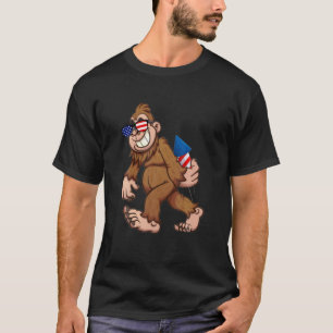 Camiseta Fogos De Artifício Bigfoot 4 De Julho Meninos Sas
