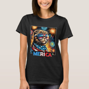 Camiseta Fogos de artifício com dobra escocesa patriótica M